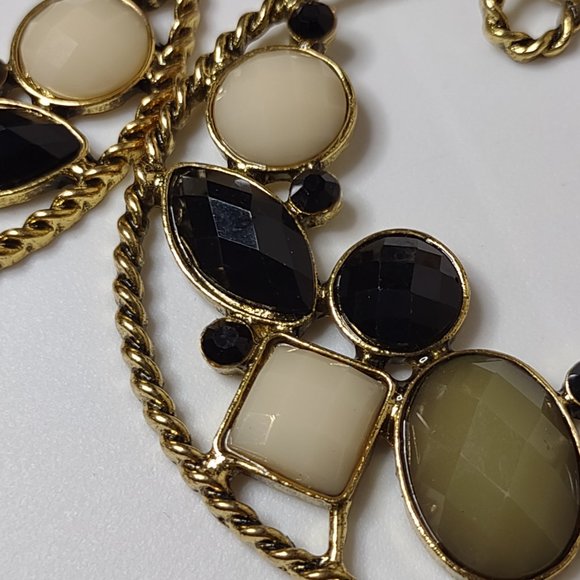 Heavy Metal And Plastic Large Dangle Earrings - Picture 5 of 14